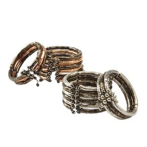 Steeling the Scene Metal Bead Cuff Bracelet